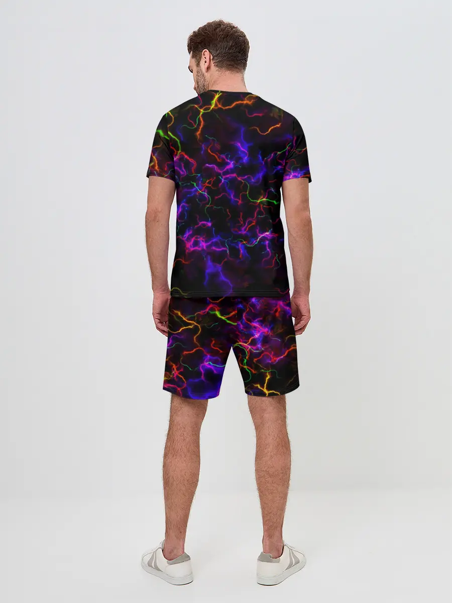 Мужской костюм с шортами / Ночное Грозовое Небо