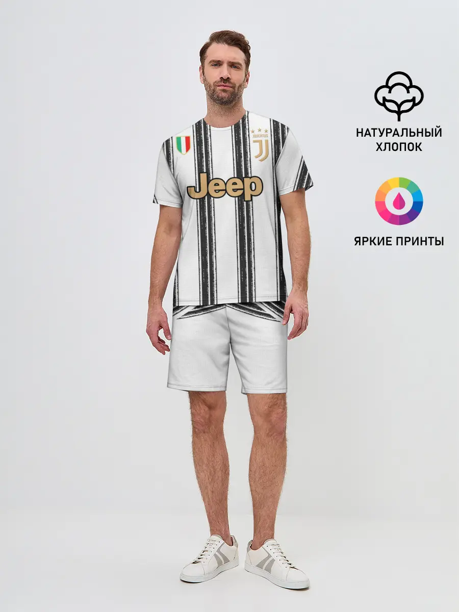 Мужской костюм с шортами / Juventus home 20-21