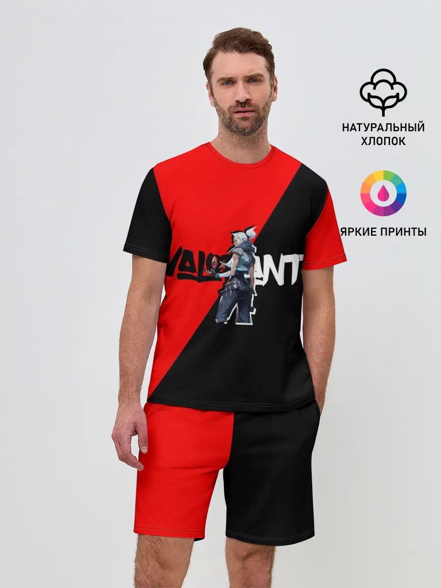 Мужской костюм с шортами / Valorant Jett