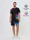 Мужской костюм с шортами / Брызги красок