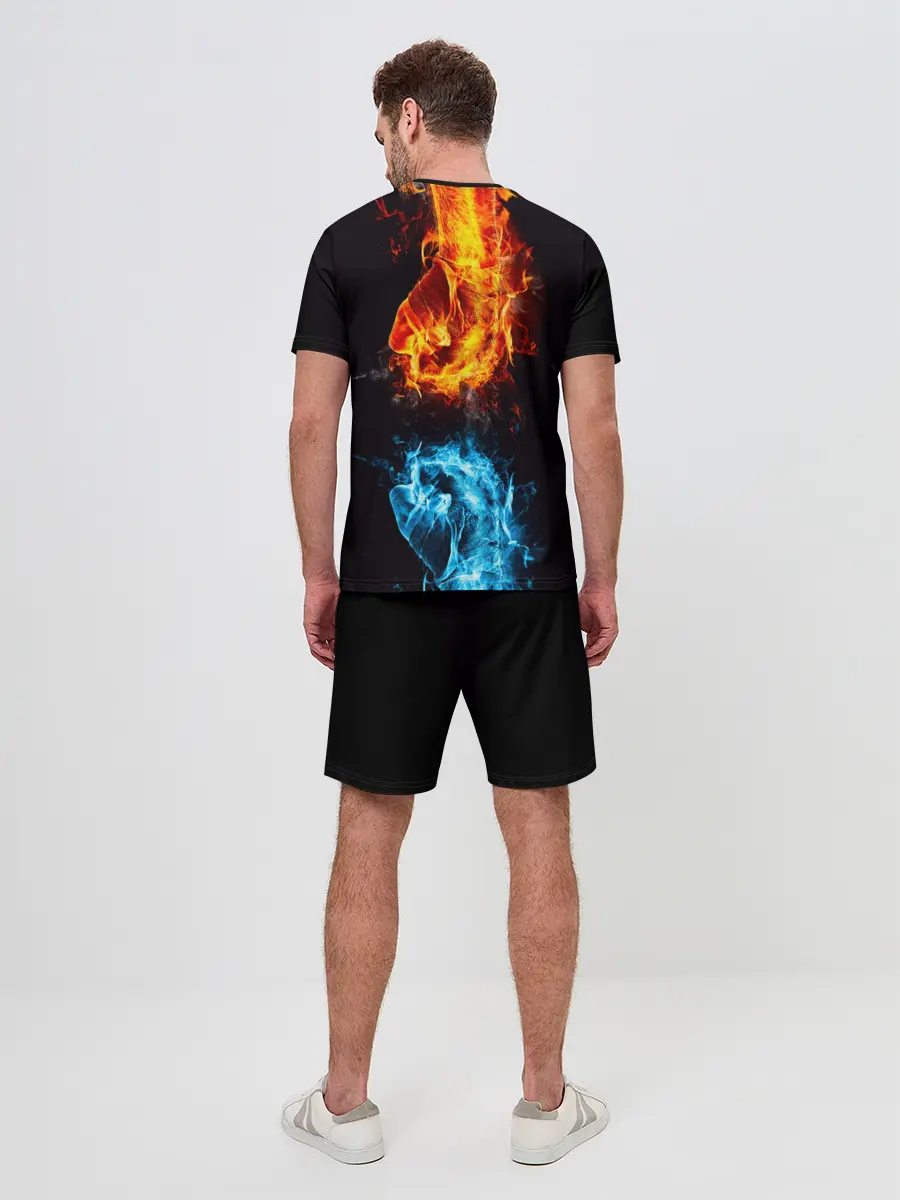Мужской костюм с шортами / Огонь и Вода