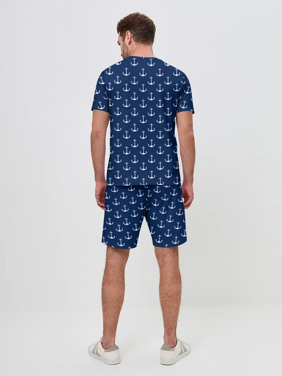 Мужской костюм с шортами / Якоря.