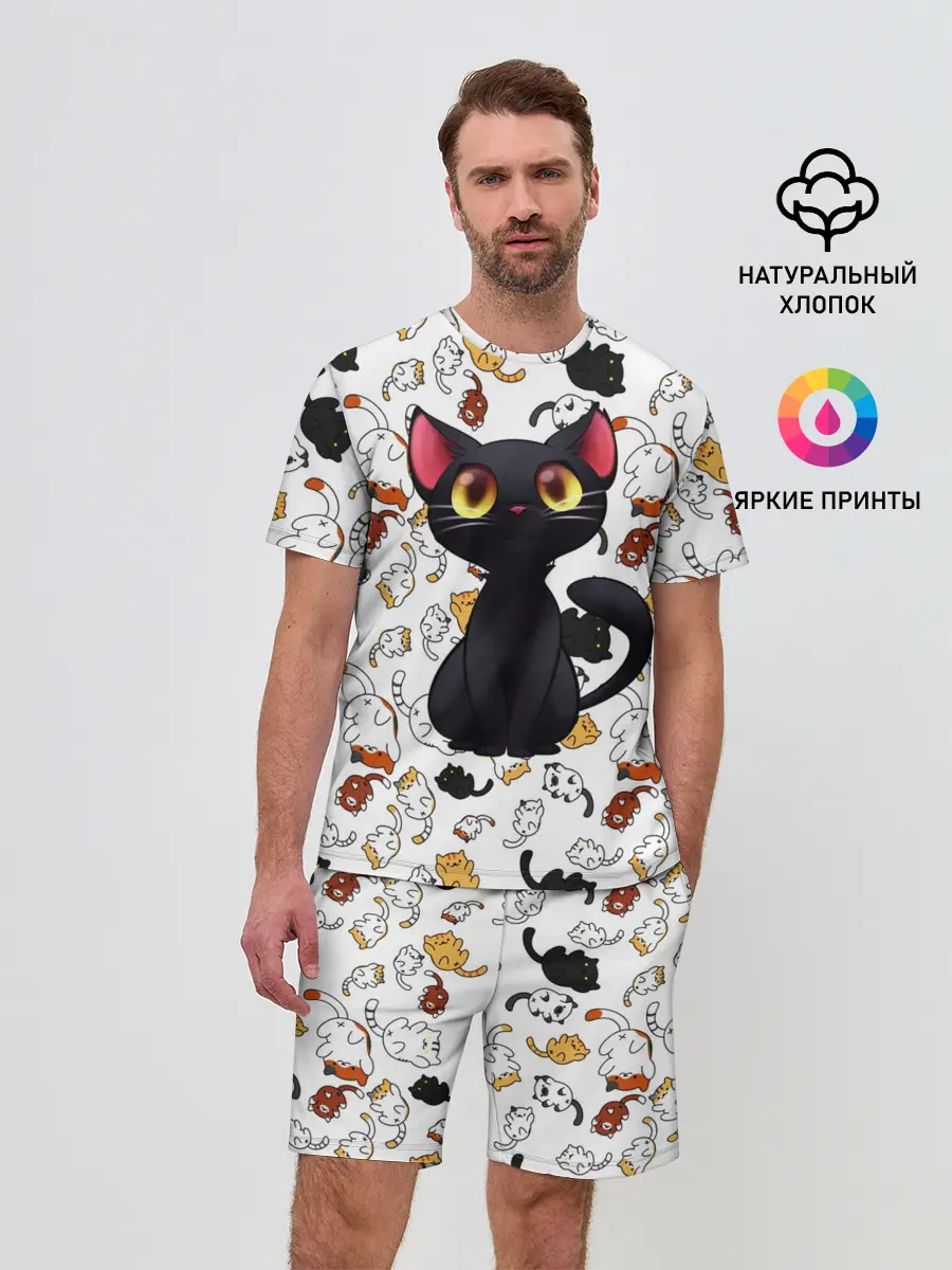Мужской костюм с шортами / Котэ | Котята