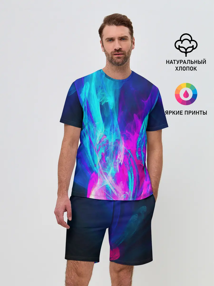 Мужской костюм с шортами / НЕОНОВЫЕ КРАСКИ