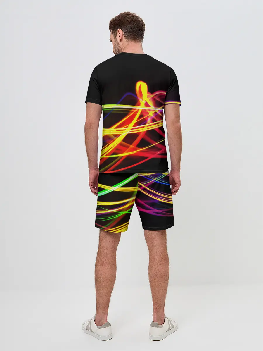Мужской костюм с шортами / АБСТРАКТНЫЕ ЛУЧИ