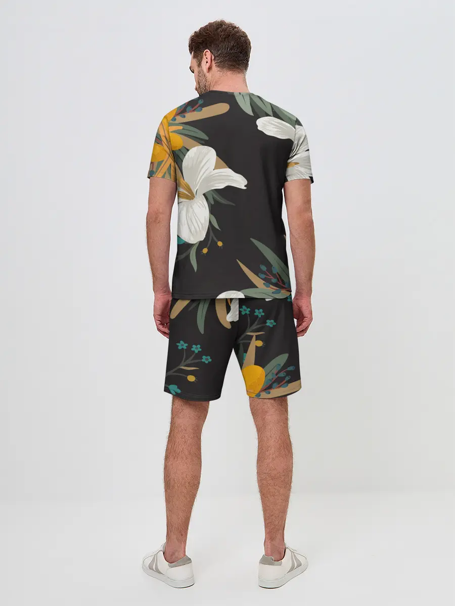 Мужской костюм с шортами / Цветочный арт