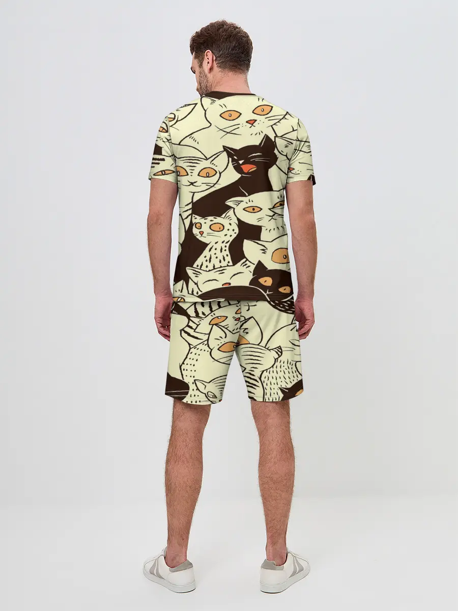 Мужской костюм с шортами / КОТЯТА ПАТТЕРН