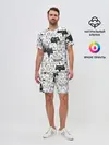 Мужской костюм с шортами / КОТЫ WHITE