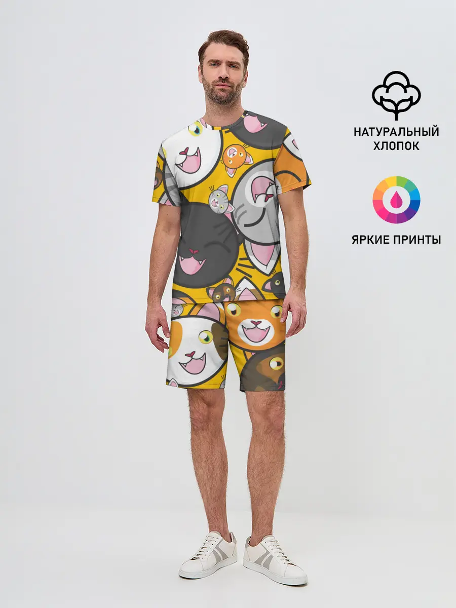 Мужской костюм с шортами / КОТЫ
