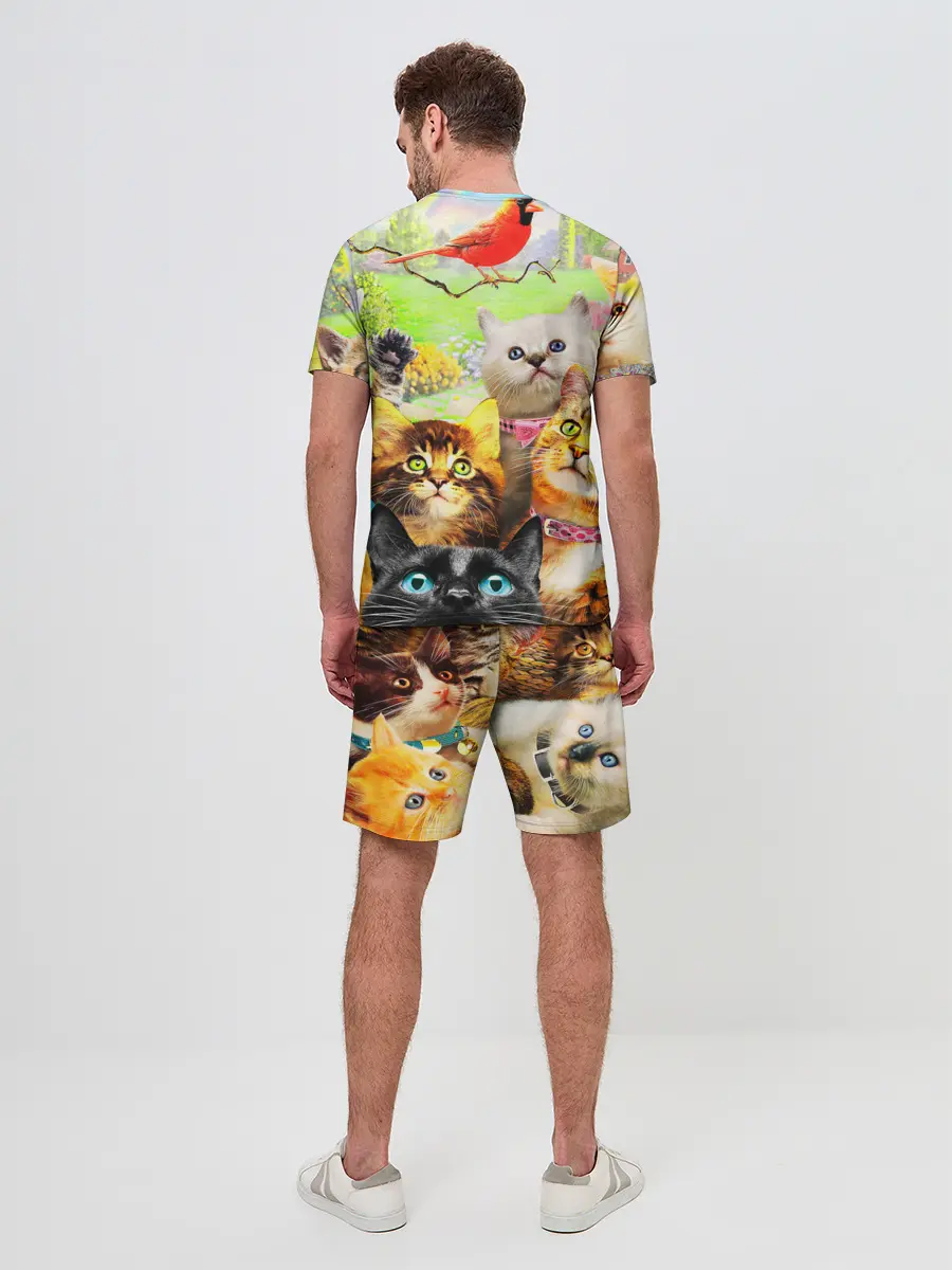 Мужской костюм с шортами / КОТЫ