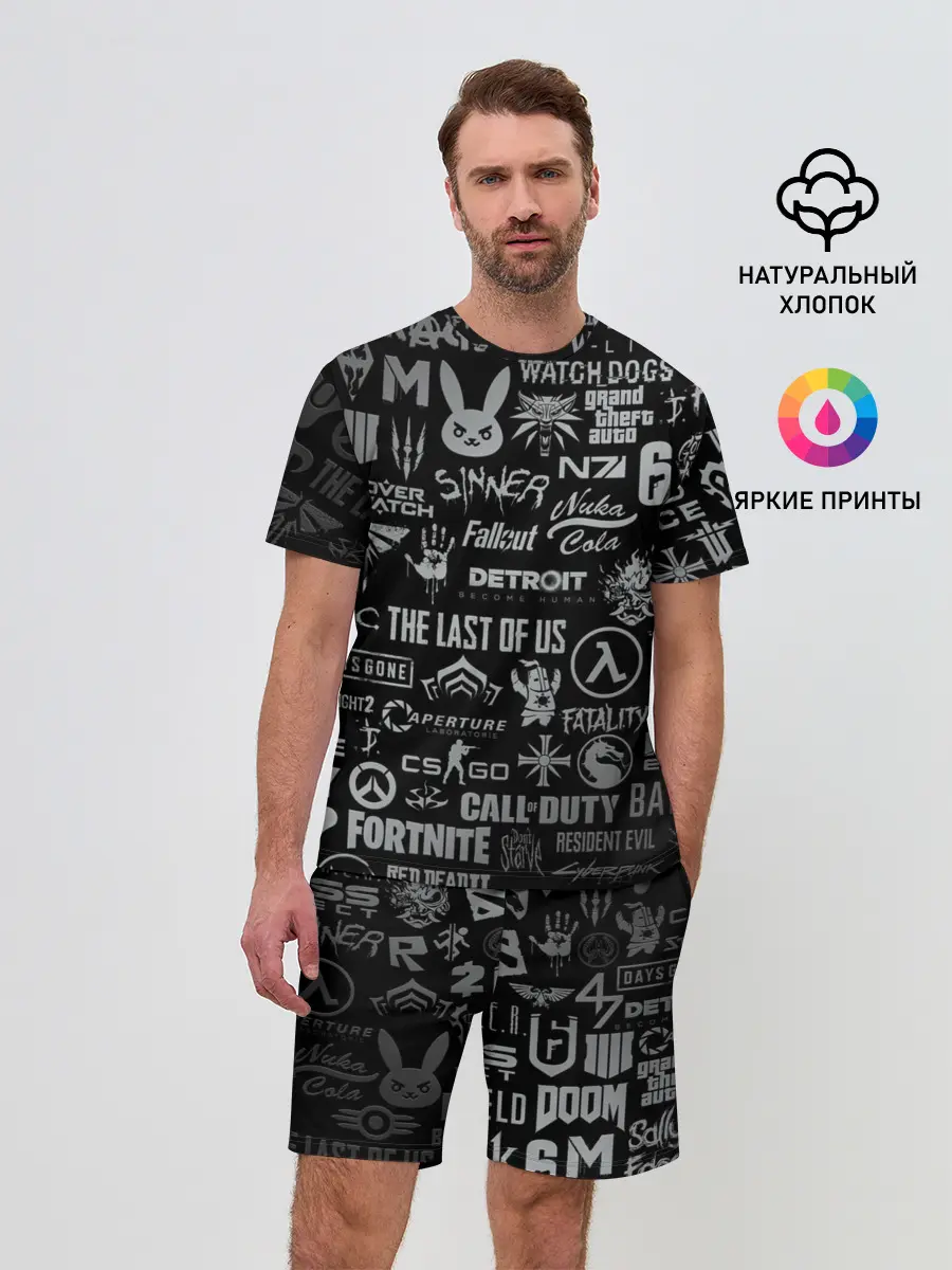 Мужской костюм с шортами / ЛОГОТИПЫ ИГР / LOGO GAMES