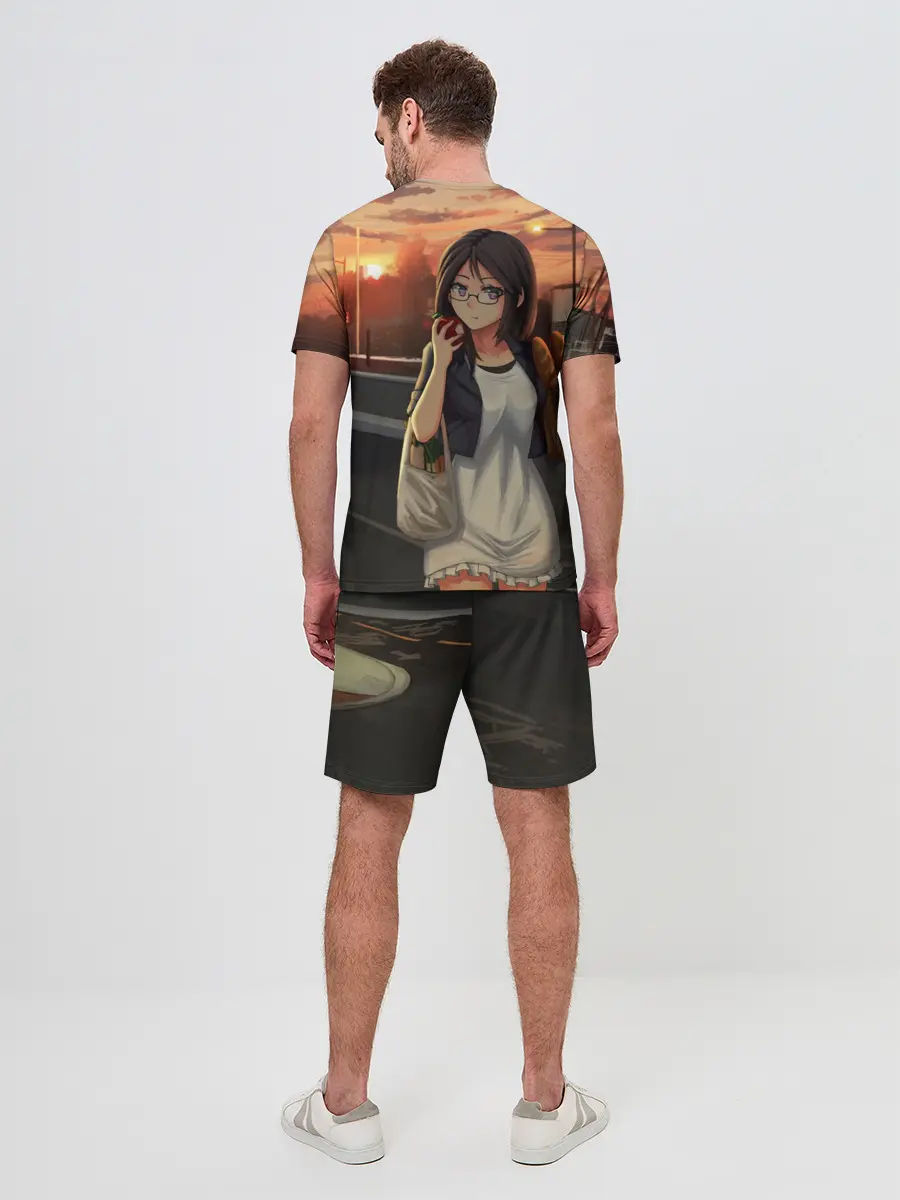 Мужской костюм с шортами / Девочка с продуктами