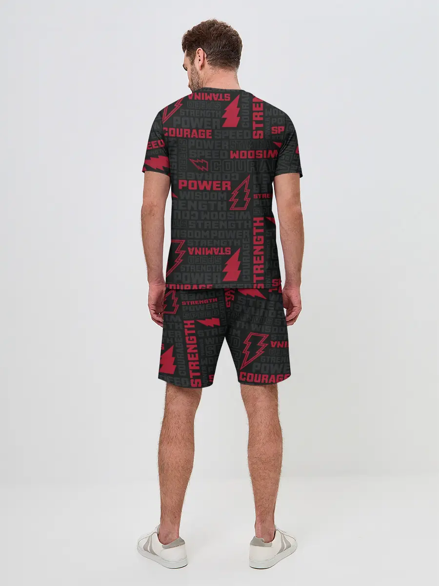 Мужской костюм с шортами / Молния Шазам