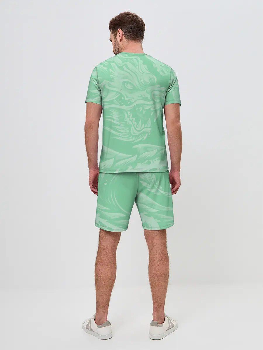 Мужской костюм с шортами / Изумрудный дракон