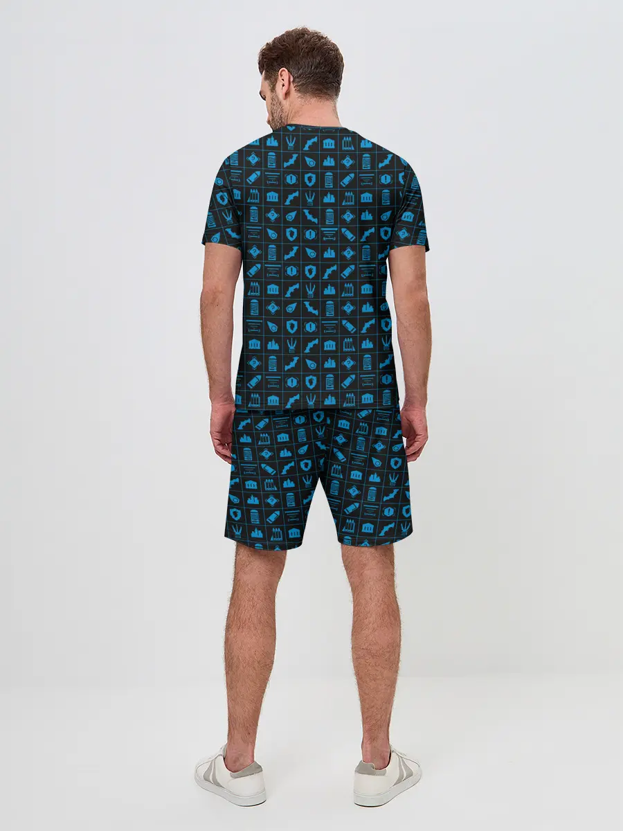Мужской костюм с шортами / Batman pattern