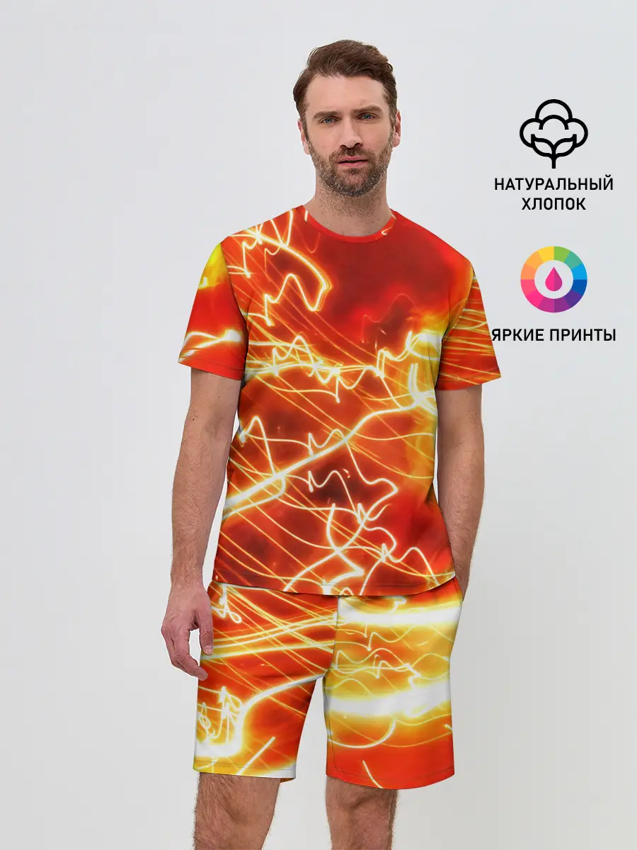 Мужской костюм с шортами / ОГНЕННАЯ МОЛНИЯ