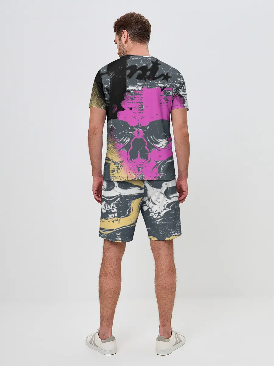 Мужской костюм с шортами / Череп.