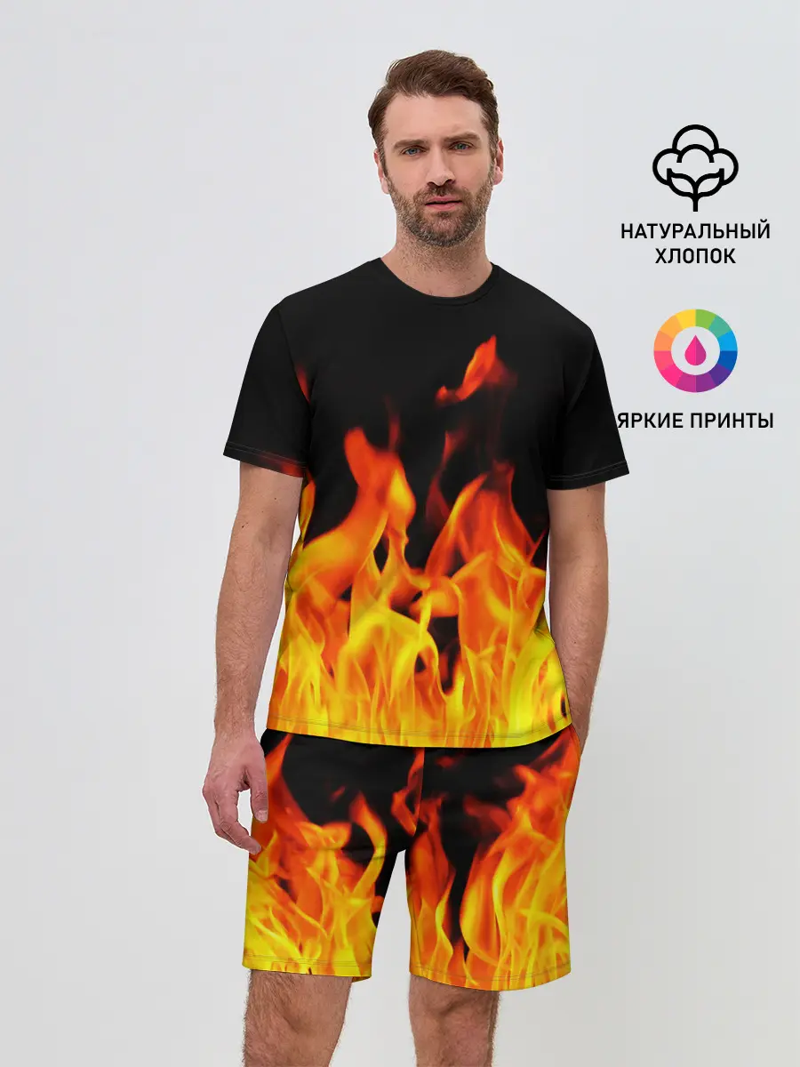 Мужской костюм с шортами / ОГНЕННЫЙ