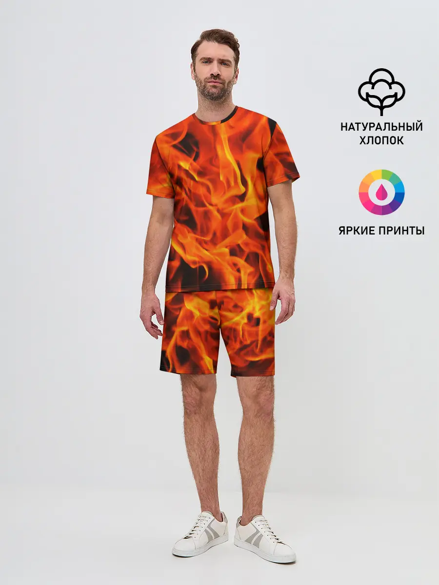 Мужской костюм с шортами / ОГОНЬ
