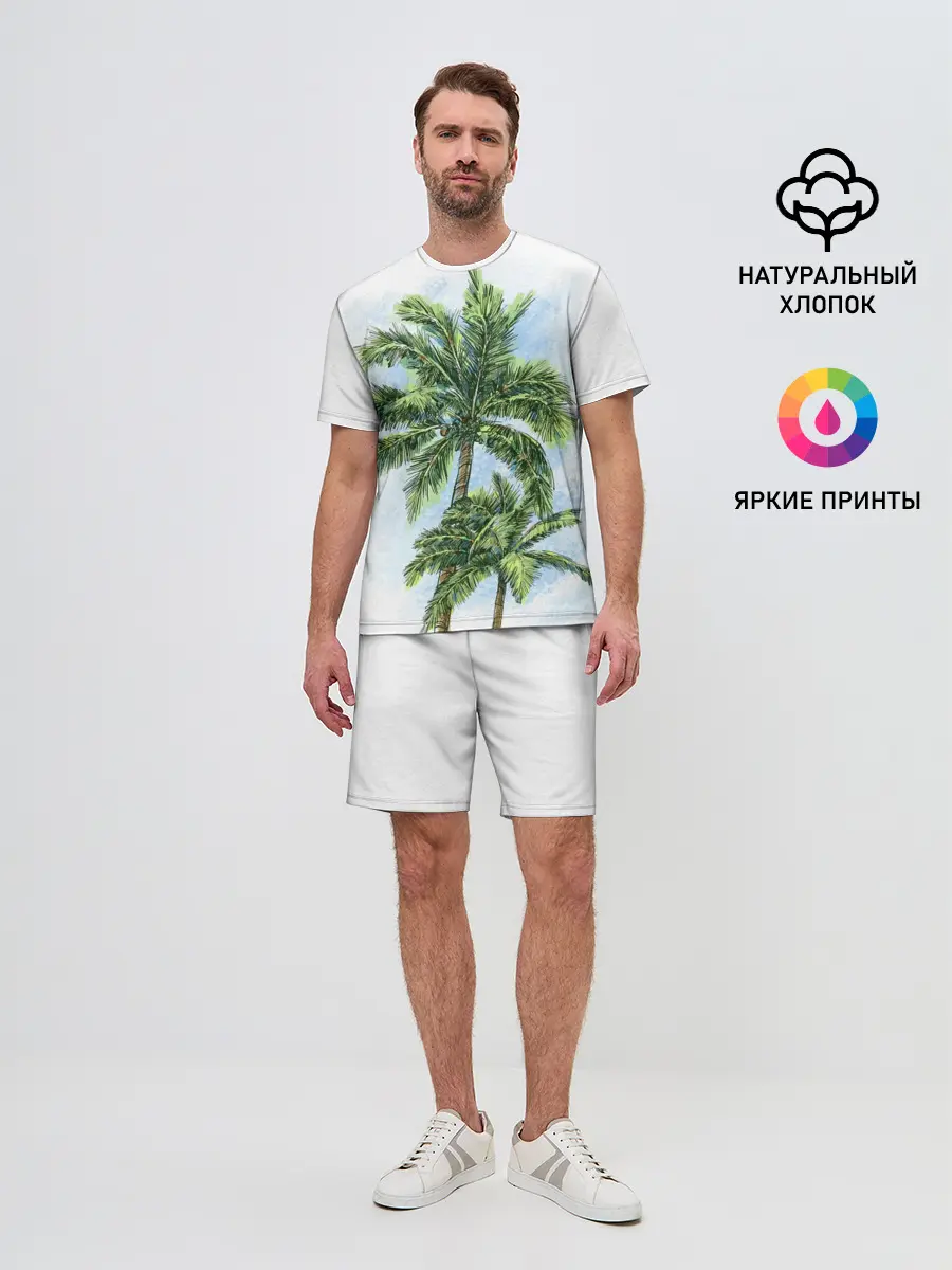 Мужской костюм с шортами / Пальмы над головой