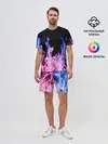 Мужской костюм с шортами / НЕОНОВЫЙ ОГОНЬ