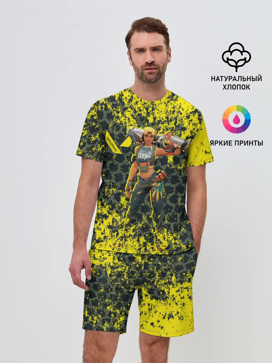 Мужской костюм с шортами / Valorant: RAZE