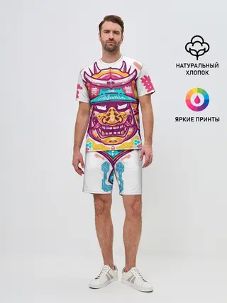 Мужской костюм с шортами / Светлый самурай