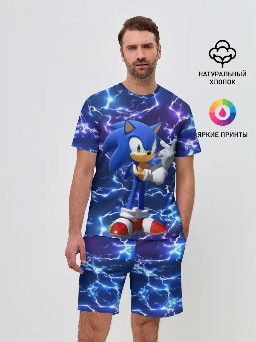 Мужской костюм с шортами / Sonic | Соник