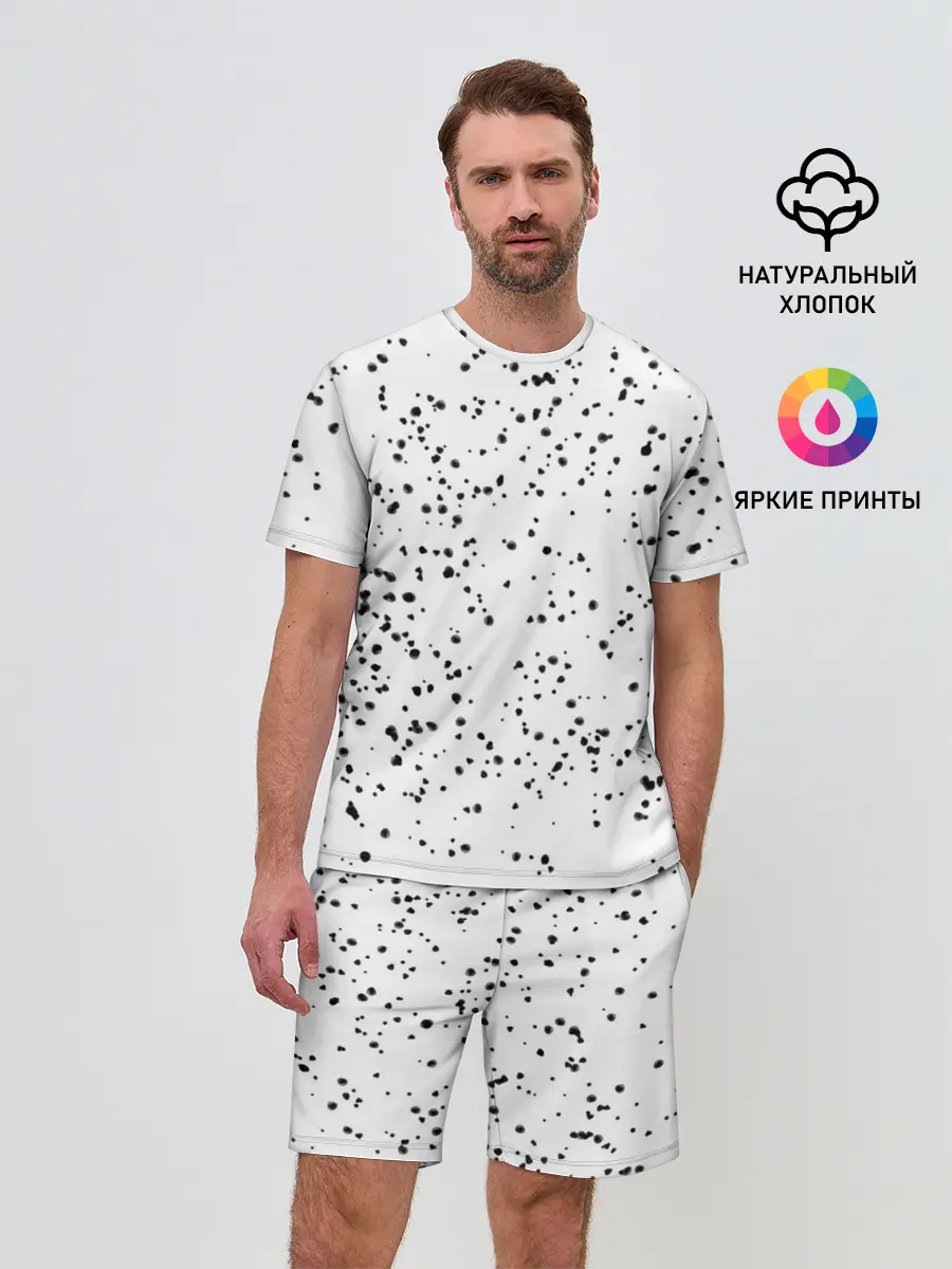 Мужской костюм с шортами / Точки