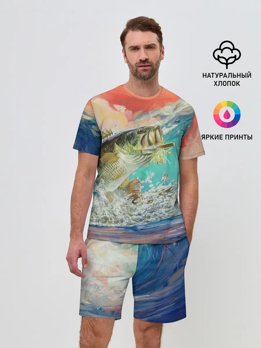 Мужской костюм с шортами / Клёвая Рыбалка