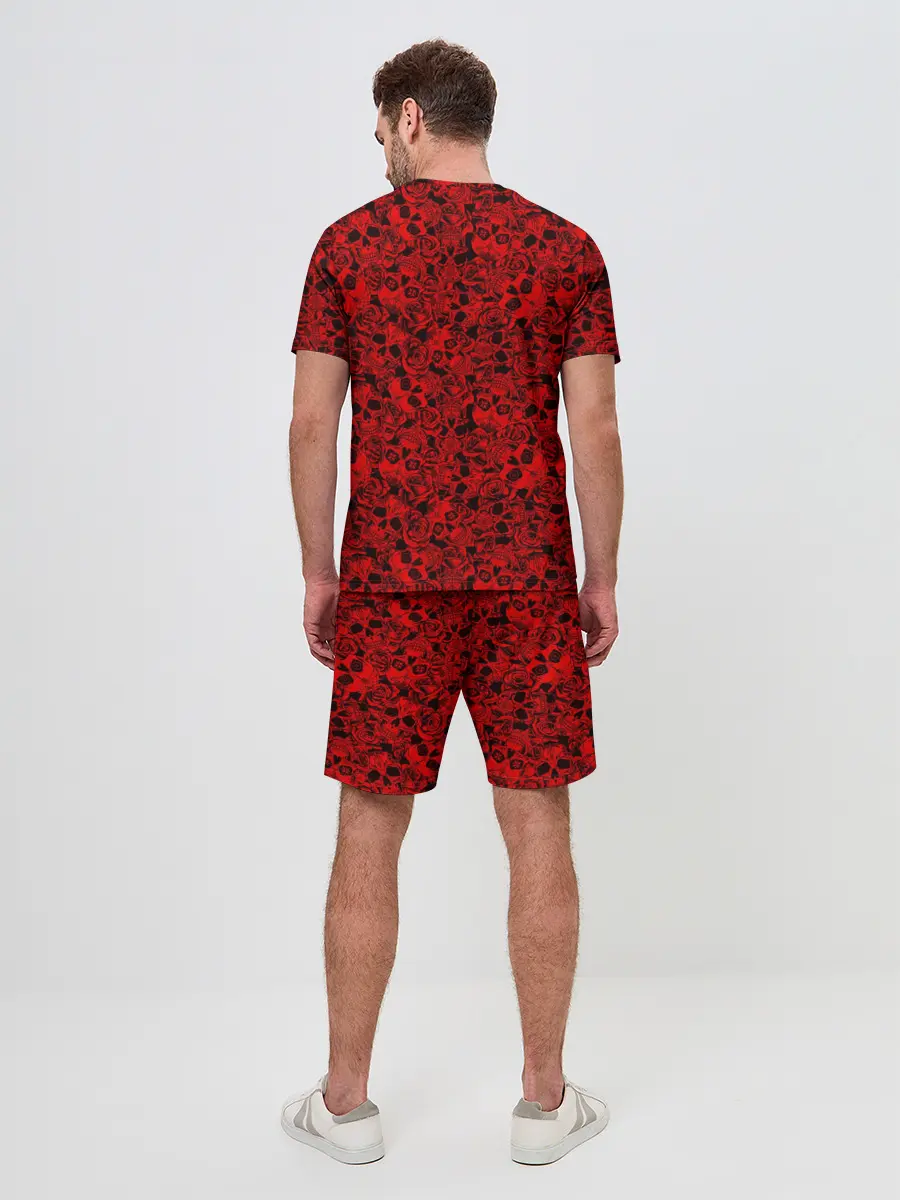 Мужской костюм с шортами / ЧЕРЕПА И РОЗЫ