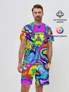 Мужской костюм с шортами / КИСЛОТНЫЕ РИСУНОК