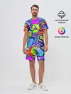 Мужской костюм с шортами / КИСЛОТНЫЕ РИСУНОК