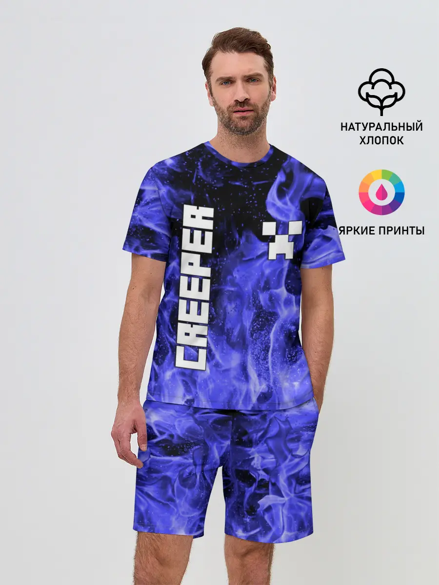 Мужской костюм с шортами / MINECRAFT CREEPER