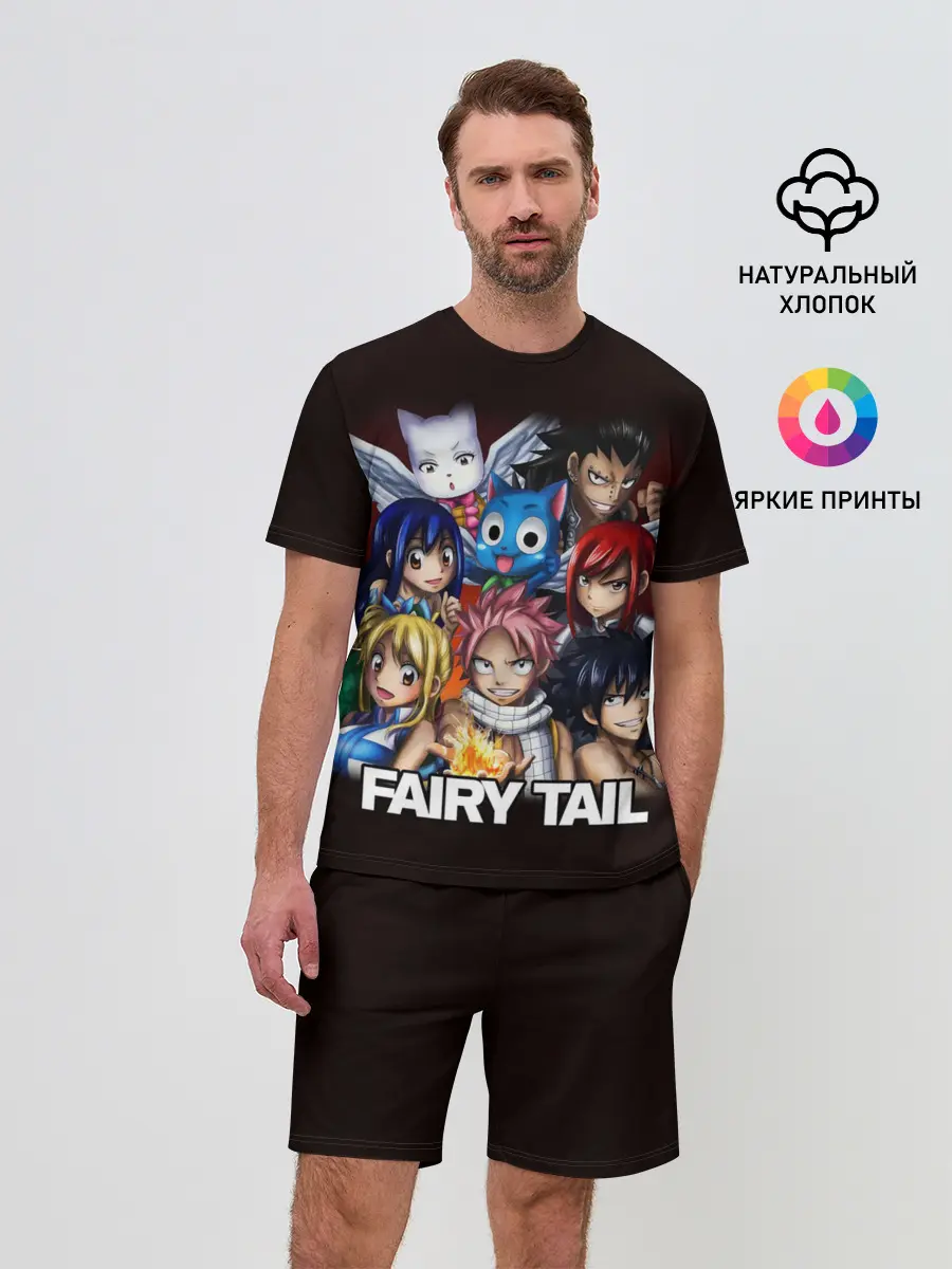 Мужской костюм с шортами / Fairy Tail logo and heroes