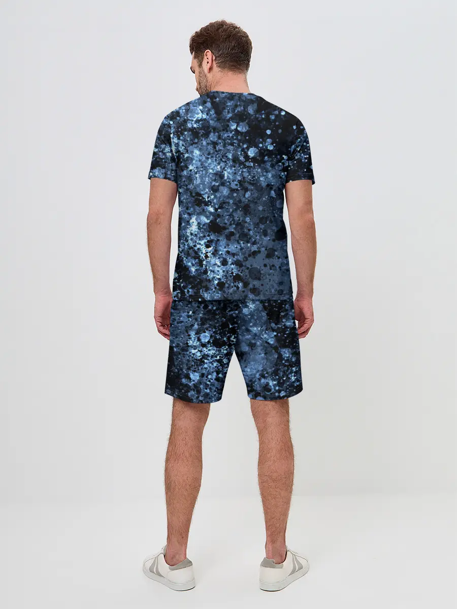 Мужской костюм с шортами / абстракция жидкость