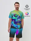 Мужской костюм с шортами / Neon skull