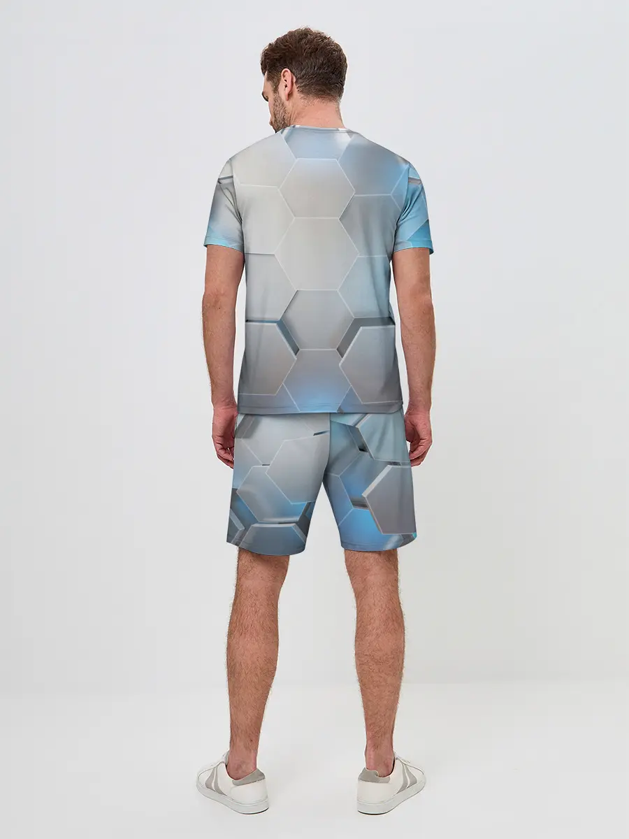 Мужской костюм с шортами / 3D соты