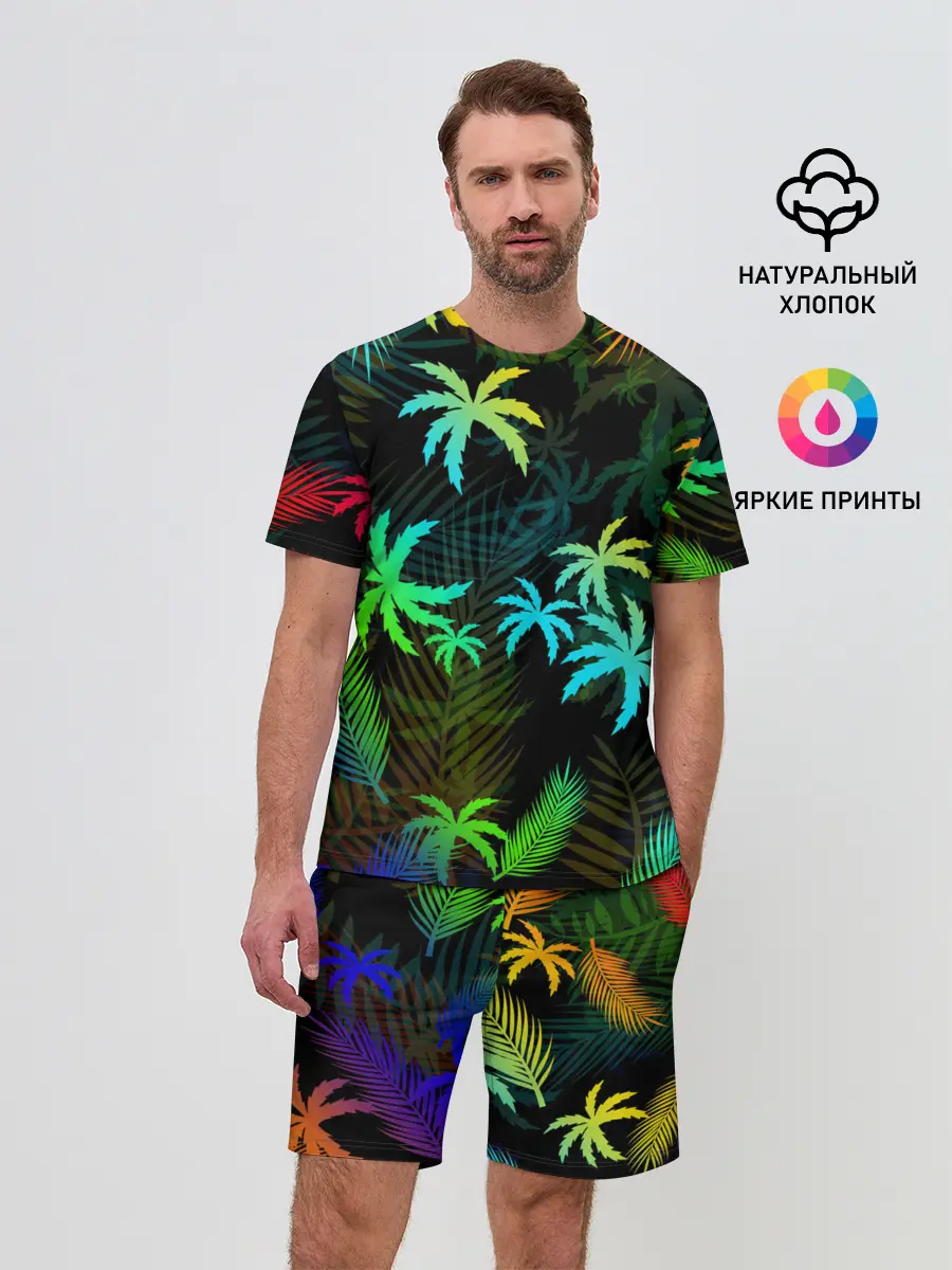 Мужской костюм с шортами / ПАЛЬМЫ / ТРОПИКИ