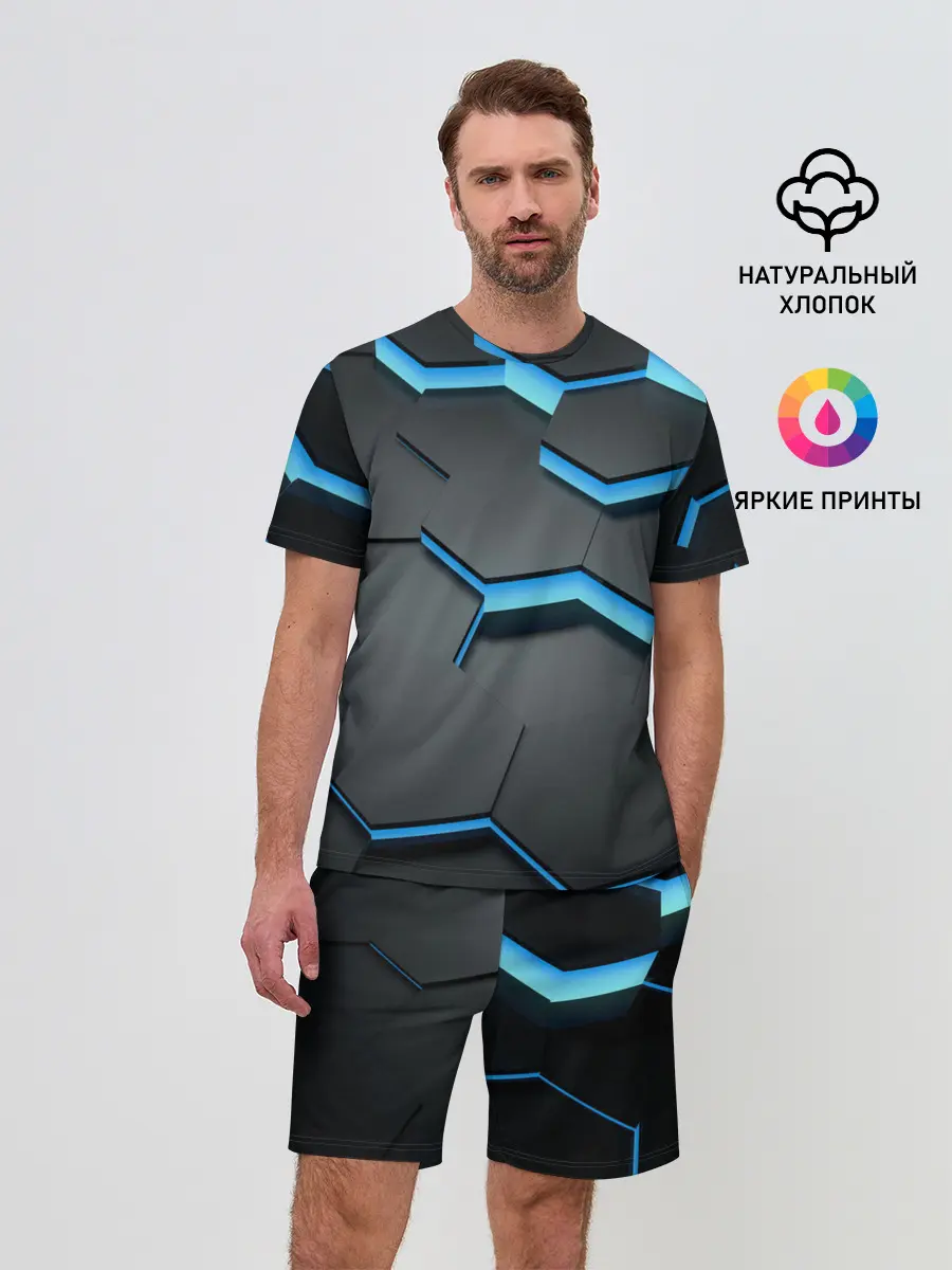 Мужской костюм с шортами / 3D Плиты