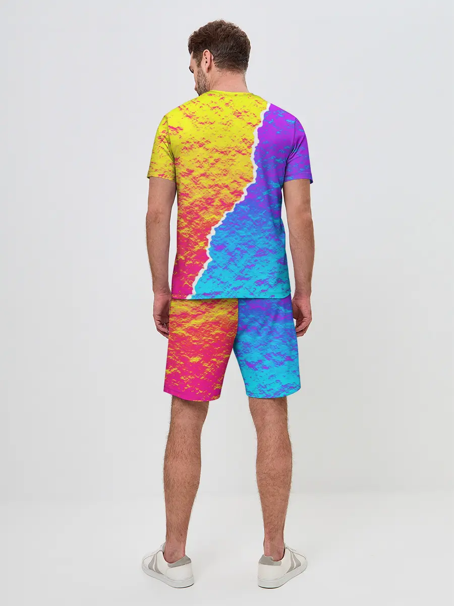 Мужской костюм с шортами / Цветные переливы