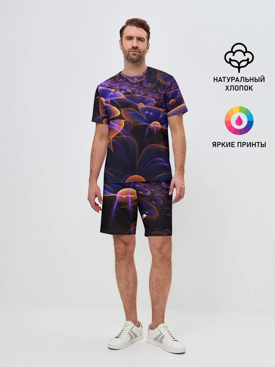 Мужской костюм с шортами / Цветки во тьме