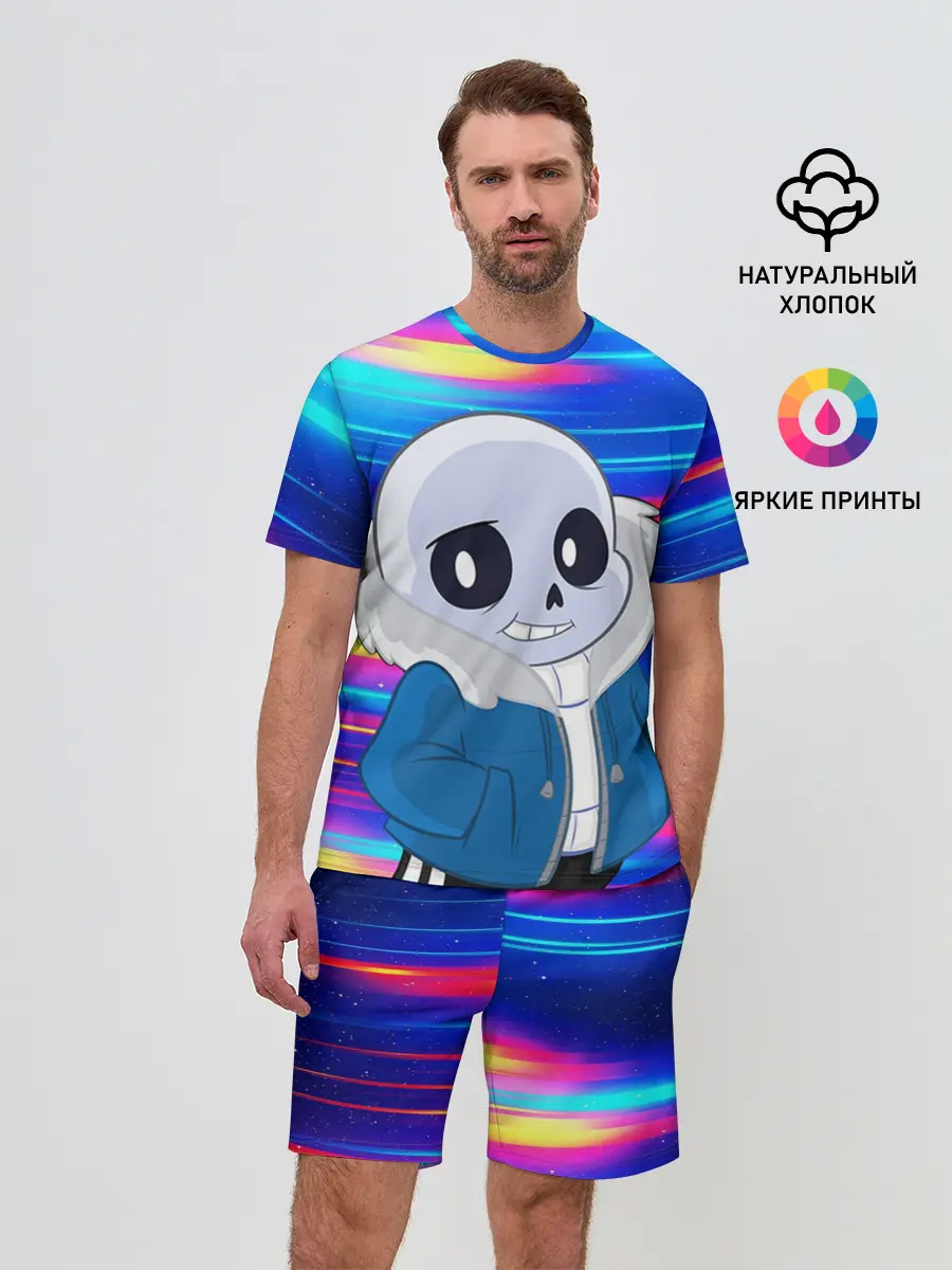 Мужской костюм с шортами / Sans undertale | Санс