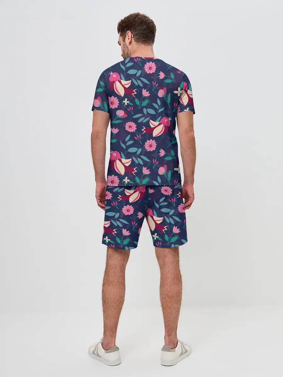Мужской костюм с шортами / Арт джунгли