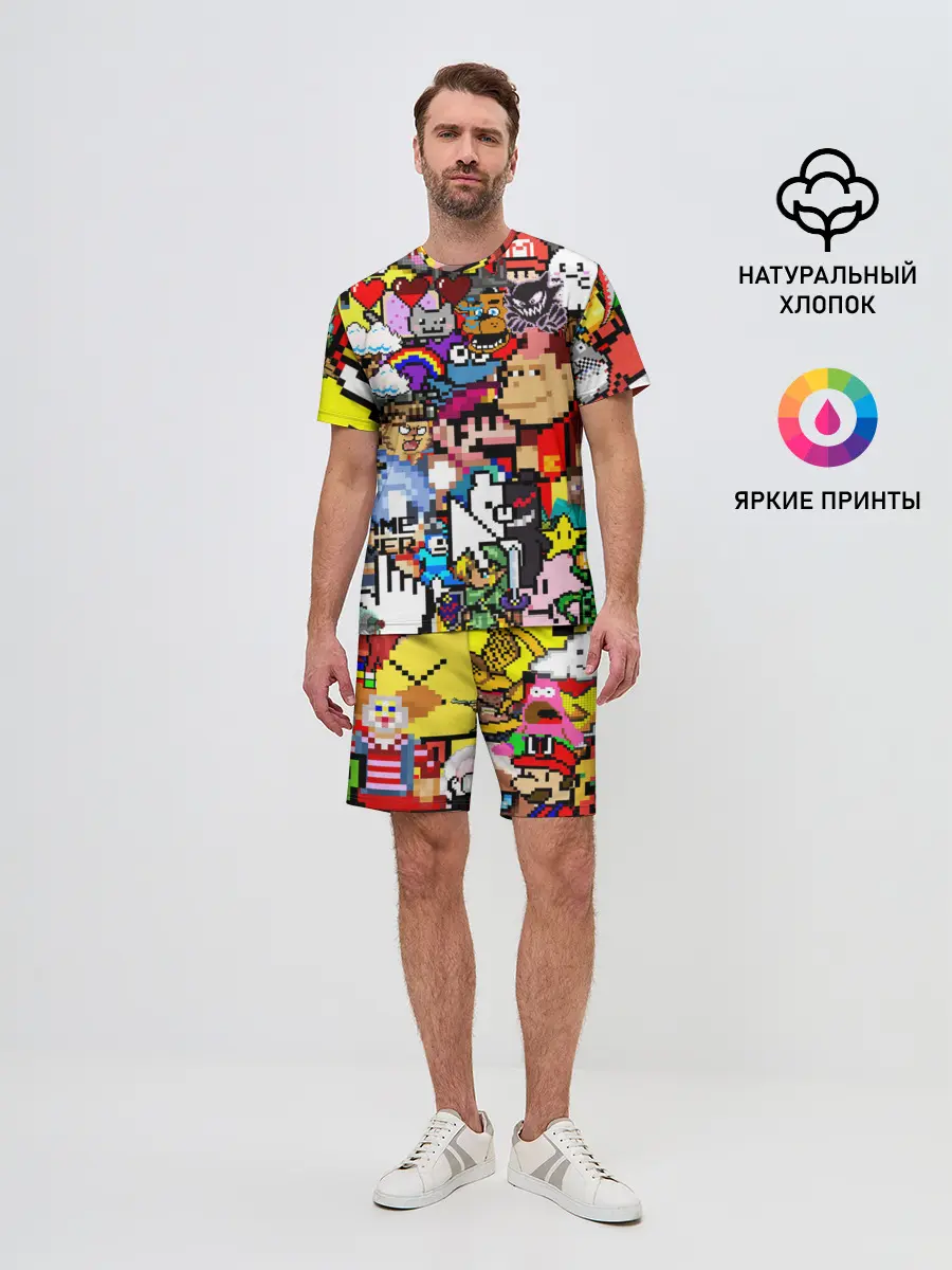 Мужской костюм с шортами / Pixel