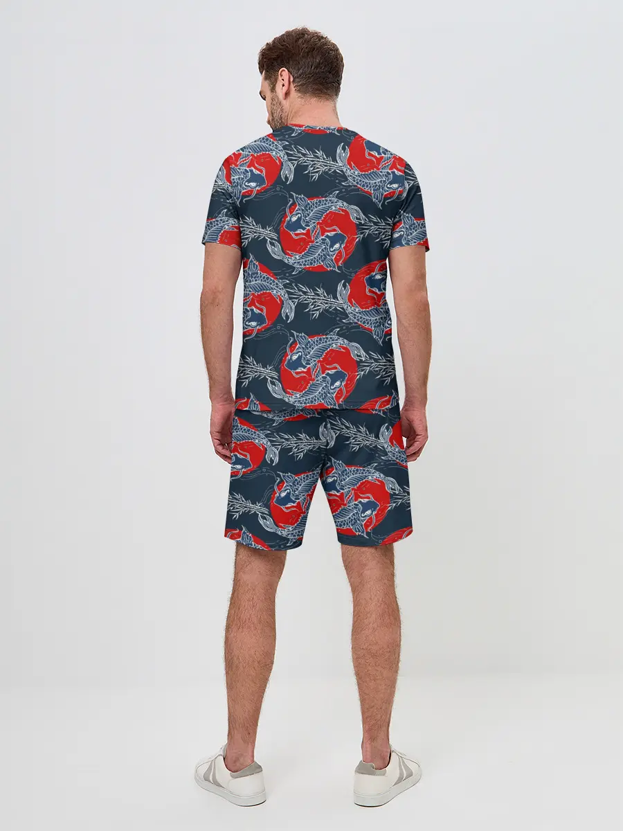 Мужской костюм с шортами / Japanese carp