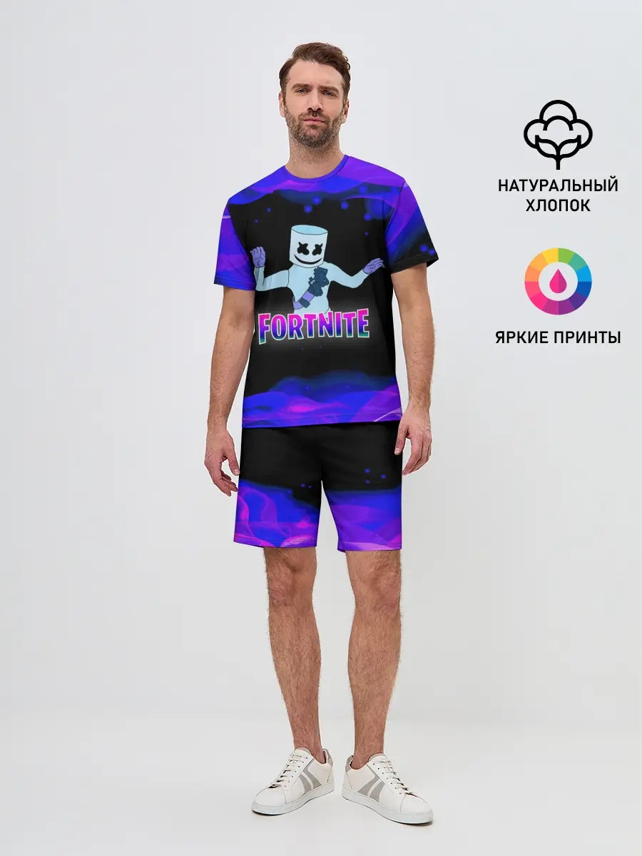 Мужской костюм с шортами / Fortnite Marshmallow
