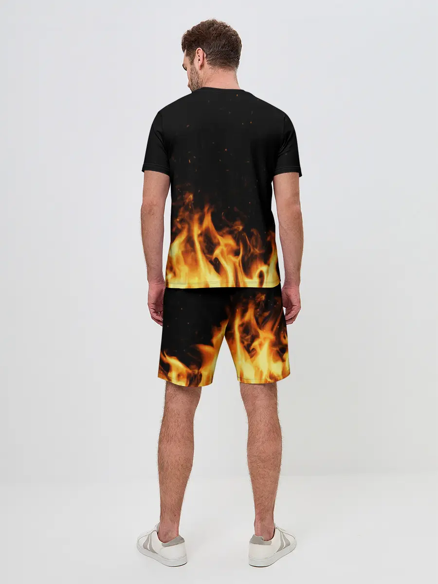 Мужской костюм с шортами / Огонь