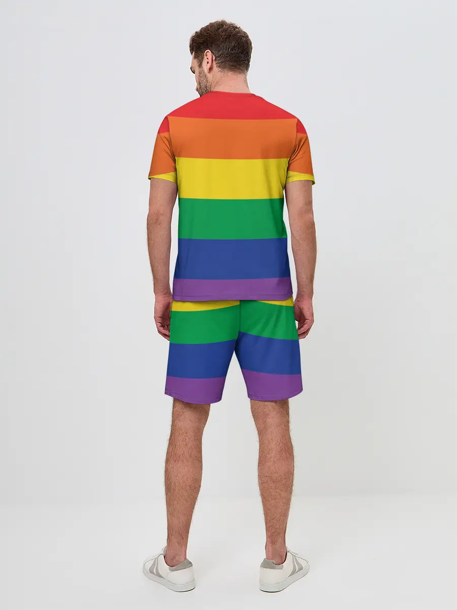 Мужской костюм с шортами / Радуга
