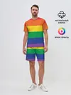 Мужской костюм с шортами / Радуга